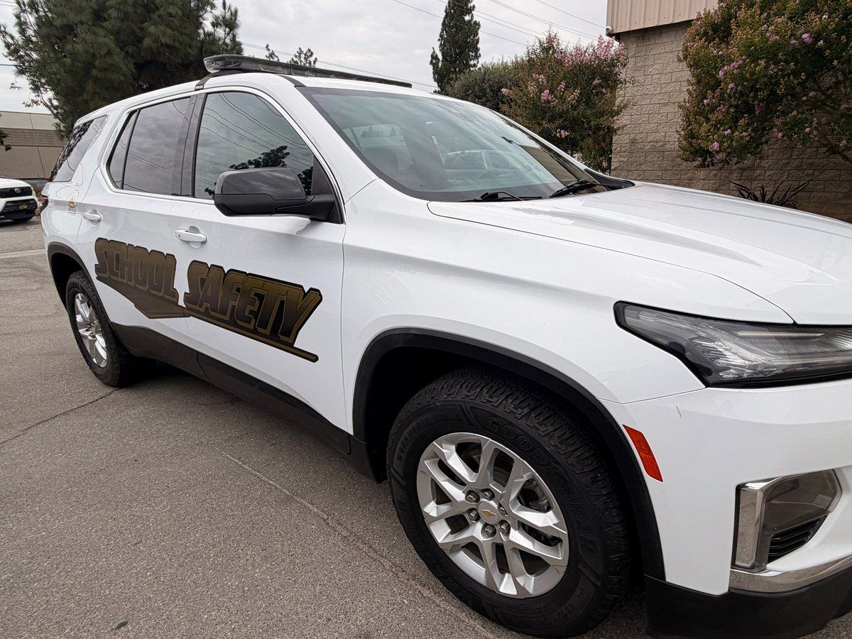 Chino Valley USD School Safety vehicle after repair and decals