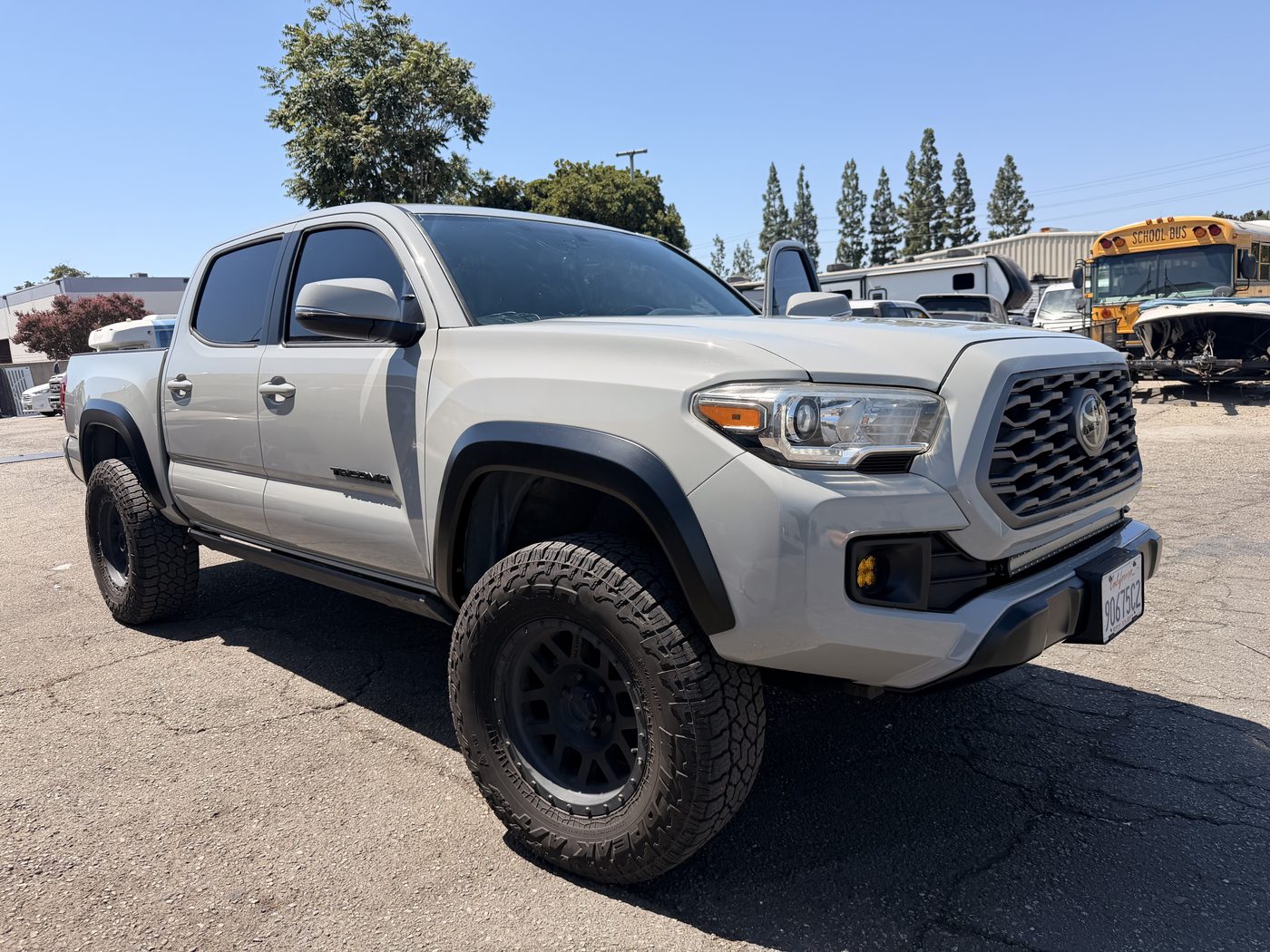 Toyota Tacoma after repaint in grey