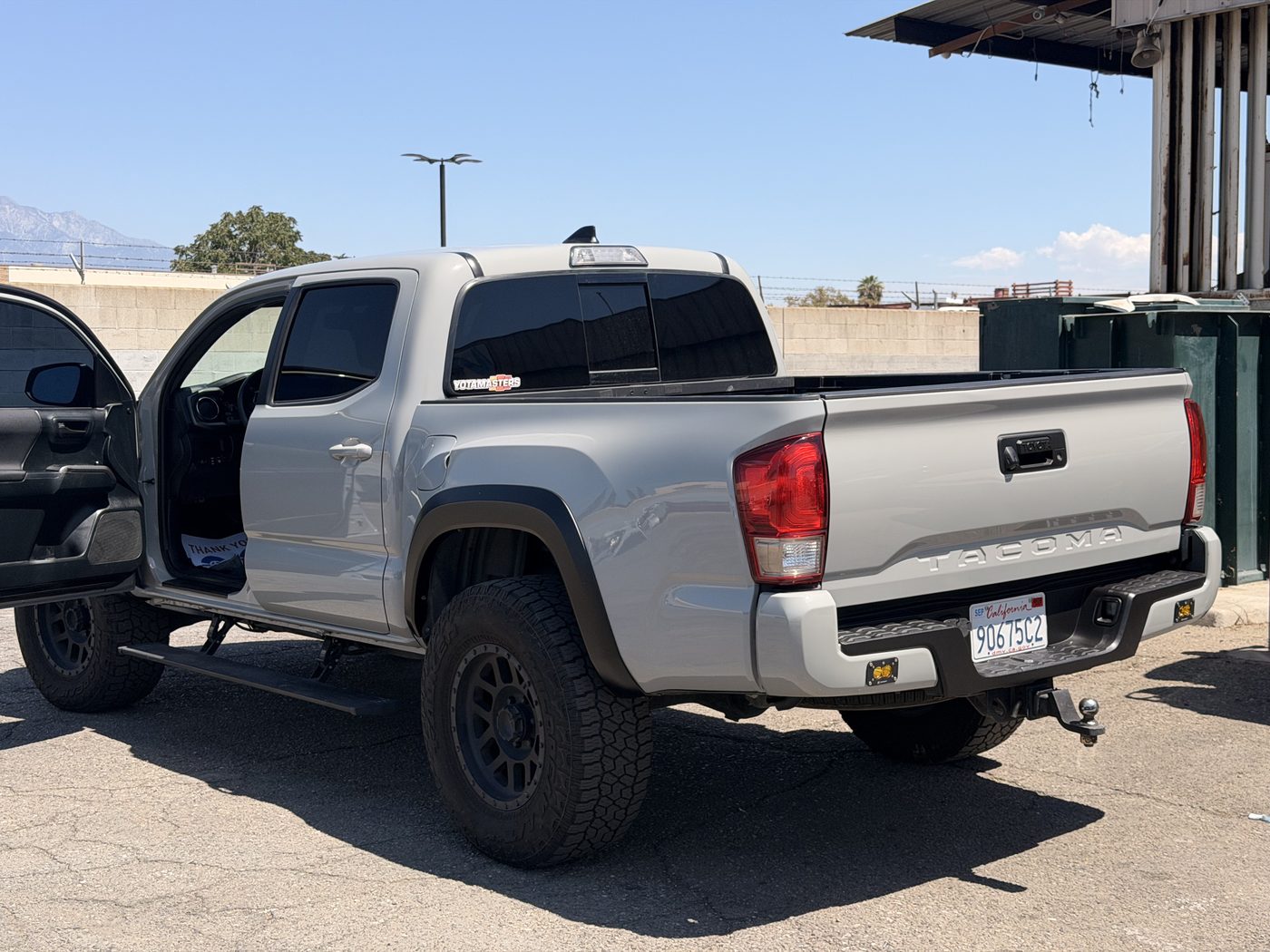 Toyota Tacoma rear after repaint in grey