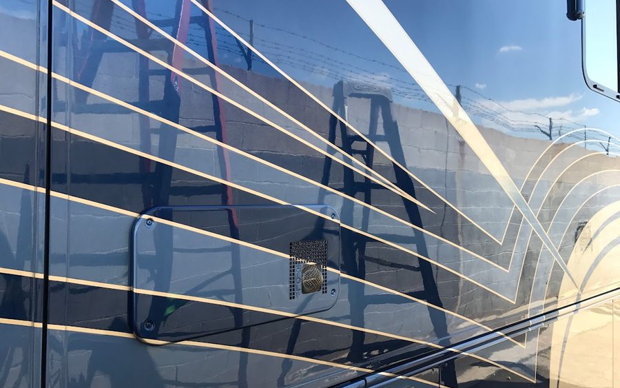 After buffing - reflection lines running straight down the body