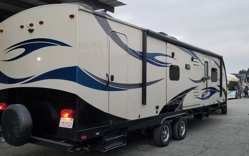 Travel trailer - finished, rear view