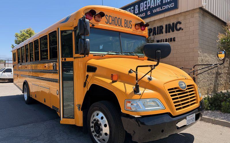 School bus repair and painting, Chino CA